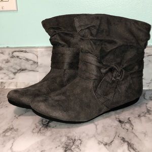 Dark gray booties